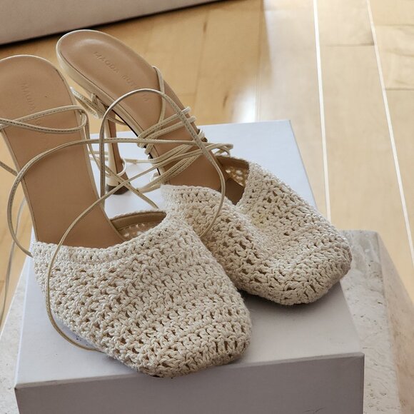 Magda Butrym Crochet Strappy Heels size 40 - Picture 1 of 9